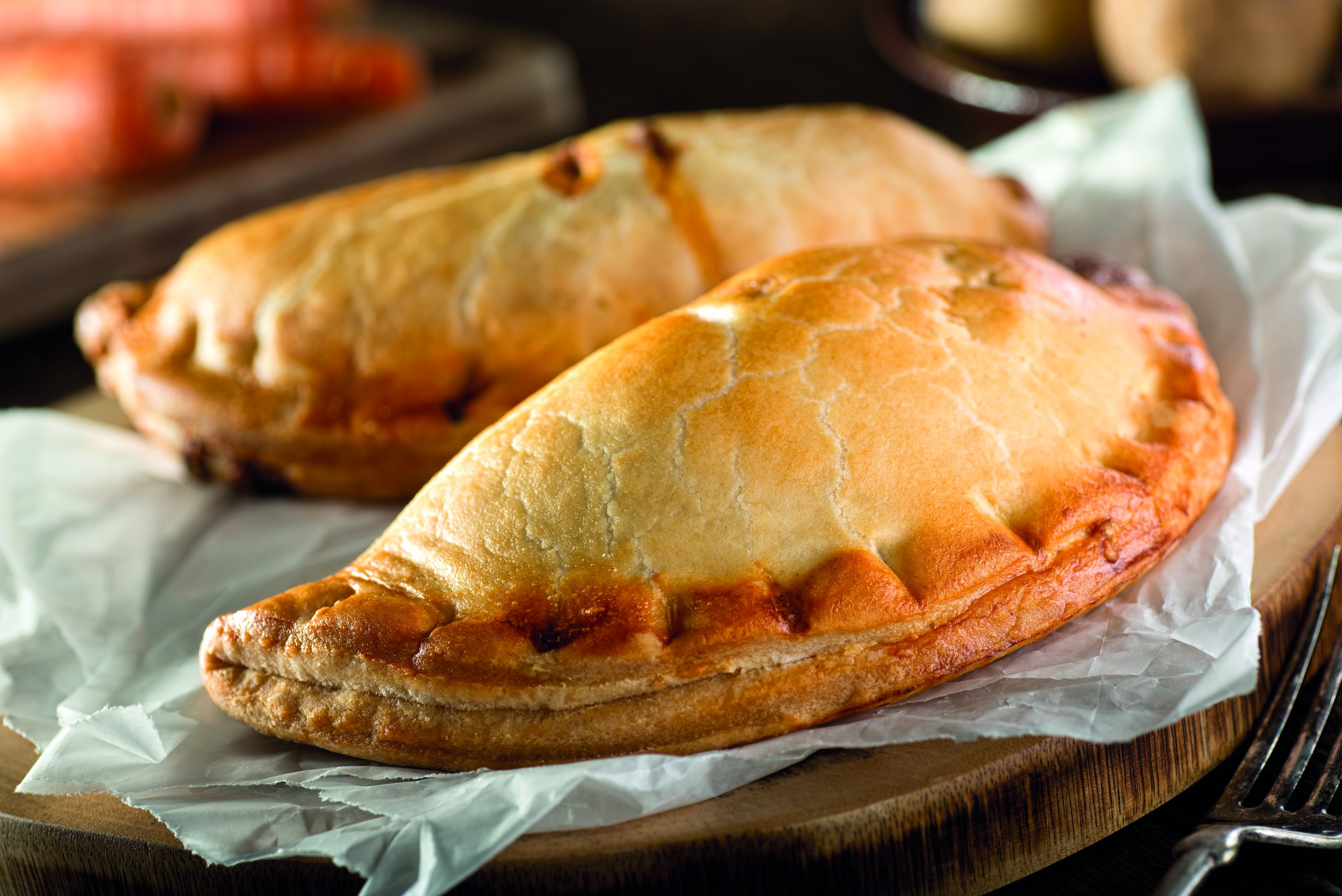 Delicious,Homemade,Cornish,Pasties,With,Beef,,Carrot,,And,Potato.